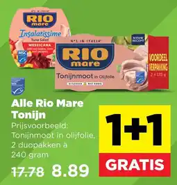 PLUS Alle Rio Mare Tonijn aanbieding