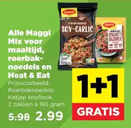 PLUS Alle Maggi Mix voor maaltijd, roerbaknoedels en Heat & Eat aanbieding