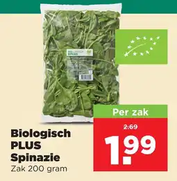 PLUS Biologisch PLUS Spinazie aanbieding