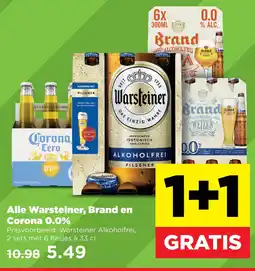 PLUS Alle Warsteiner, Brand en Corona 0.0% aanbieding