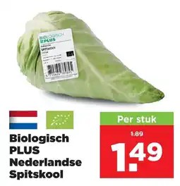 PLUS Biologisch PLUS Nederlandse Spitskool aanbieding