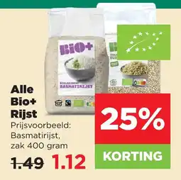 PLUS Alle Bio+ Rijst aanbieding