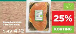 PLUS Biologisch PLUS Gerookte zalm aanbieding