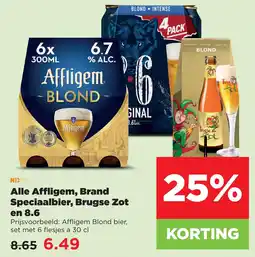 PLUS Alle Affligem, Brand Speciaalbier, Brugse Zot en 8.6 aanbieding