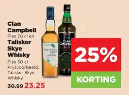 PLUS Clan Campbell Fles 70 cl en Talisker Skye Whisky aanbieding