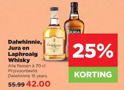 PLUS Dalwhinnie, Jura en Laphroaig Whisky aanbieding