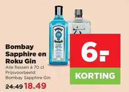 PLUS Bombay Sapphire en Roku Gin aanbieding