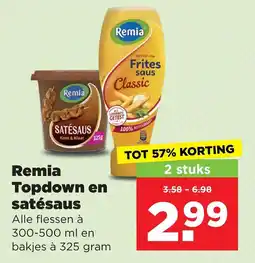 PLUS Remia Topdown en satésaus aanbieding