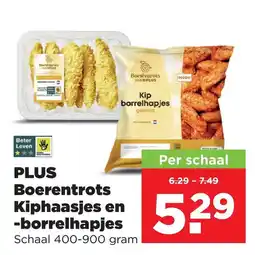 PLUS PLUS Boerentrots Kiphaasjes en -borrelhapjes aanbieding