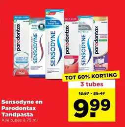 PLUS Sensodyne en Parodontax Tandpasta aanbieding