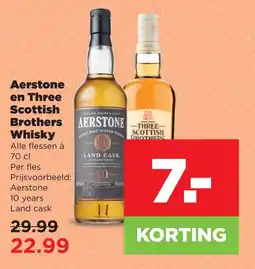PLUS Aerstone en Three Scottish Brothers Whisky aanbieding