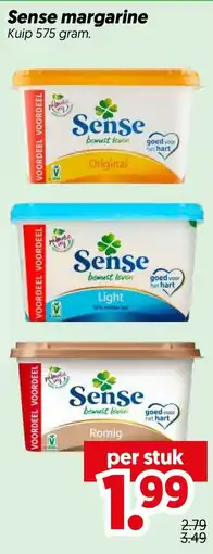 Dekamarkt Sense margarine aanbieding