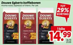 Dekamarkt Douwe Egberts koffiebonen aanbieding