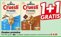 Dekamarkt Quaker proteïne aanbieding