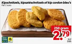 Dekamarkt Kipschnitzels, kipsatéschnitzels of kip cordon bleu's aanbieding