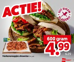 Dekamarkt Varkenssreepjes shoarma aanbieding