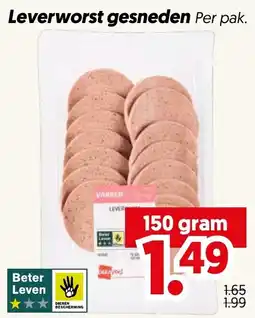 Dekamarkt Leverworst gesneden aanbieding
