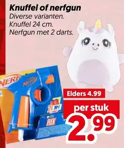 Dekamarkt Knuffel of nerfgun aanbieding