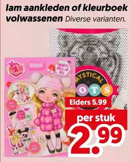 Dekamarkt Iam aankleden of kleurboek volwassenen aanbieding