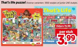 Dekamarkt That's life puzzel aanbieding