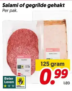 Dekamarkt Salami of gegrilde gehakt aanbieding