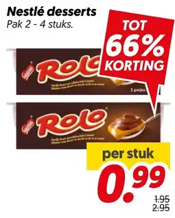 Dekamarkt Nestlé desserts aanbieding