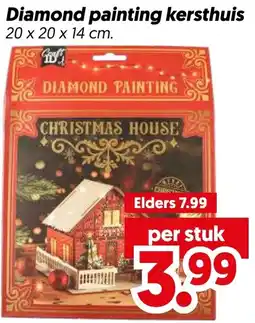 Dekamarkt Diamond painting kerst huis aanbieding