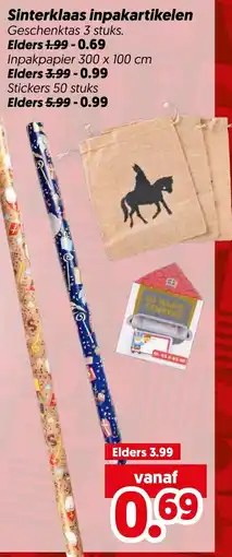 Dekamarkt Sinterklaas inpakartikelen aanbieding