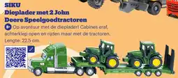 Bol.com Siku Dieplader met 2 John Deere Speelgoedtractoren aanbieding