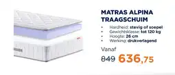 TotaalBED Matras alpina traagschuim aanbieding
