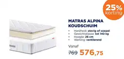 TotaalBED Matras Alpina Koudschuim aanbieding