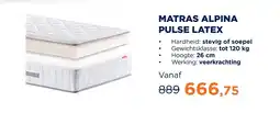 TotaalBED Matras alpina pulse latex aanbieding