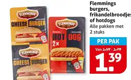 Hoogvliet Alle Flemmings burgers, frikandelbroodjes of hotdogs aanbieding
