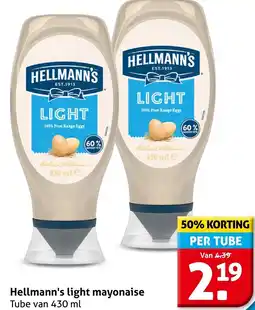 Hoogvliet Hellmann's light mayonaise aanbieding