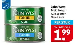 Hoogvliet John West tonijn aanbieding