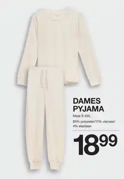 Zeeman DAMES PYJAMA aanbieding
