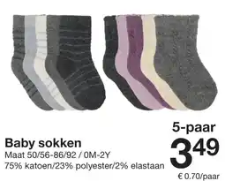 Zeeman Baby sokken aanbieding