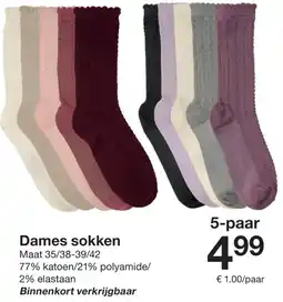Zeeman Dames sokken aanbieding