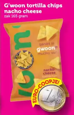Coop g'woon tortilla chips nacho cheese aanbieding