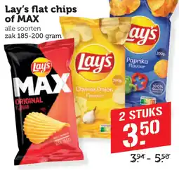 Coop Lay's flat chips of MAX aanbieding