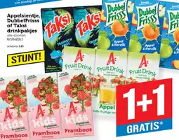 Coop Appelsientje, DubbelFrisss of Taksi drinkpakjes aanbieding