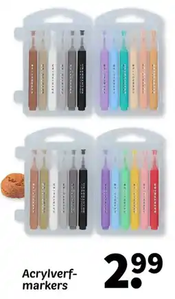Wibra Acrylverf-markers aanbieding