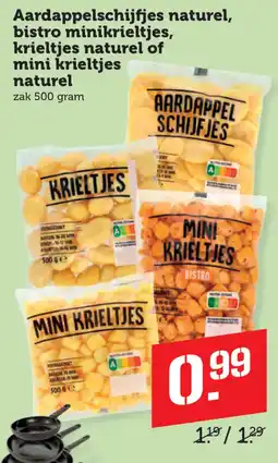 Coop Aardappelschijffjes naturel, bistro minikrieltjes, krieltjes naturel of mini krieltjes naturel aanbieding
