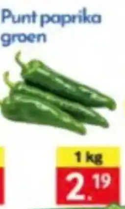 Tanger Markt Punt paprika groen aanbieding