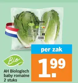 Albert Heijn AH Biologisch baby romaine 2 stuks aanbieding