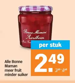 Albert Heijn Alle Bonne Maman meer fruit minder suiker aanbieding