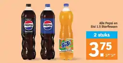 Albert Heijn Alle Pepsi en Sisi 1.5 literflessen aanbieding