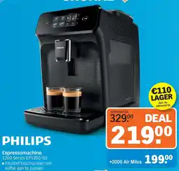 Albert Heijn PHILIPS Espressomachine 1200 Series EP1200/00 aanbieding
