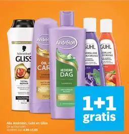 Albert Heijn Alle Andrélon, Guhl en Gliss aanbieding