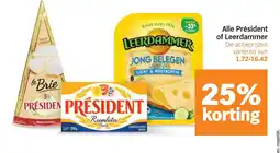 Albert Heijn Alle President of Leerdammer aanbieding